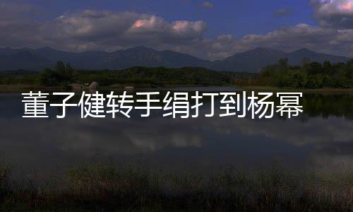 起杨幂董子打到道歉对不 录健转手绢视频